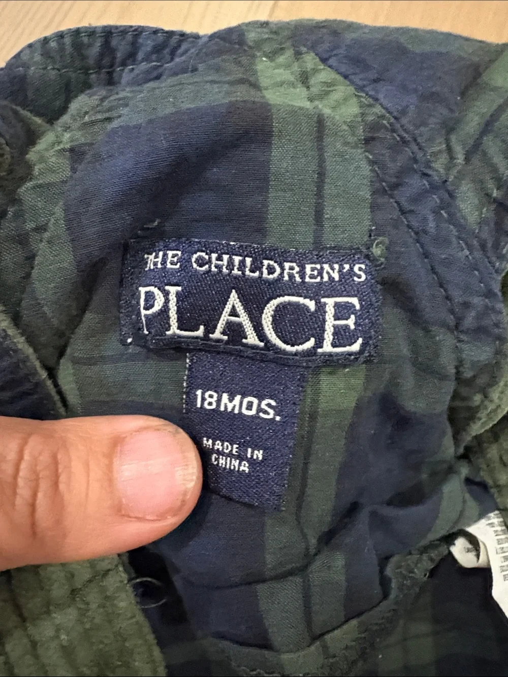 The Children’s Place Vintage Cotton Green Corduroy Overalls Train Embroidery 18m